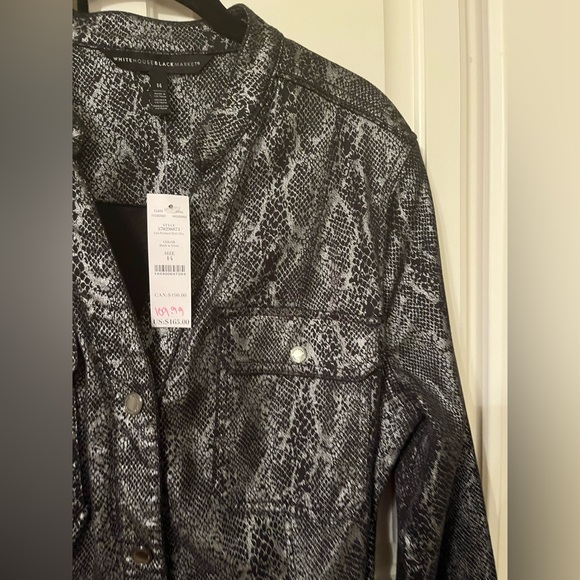 White House Black Market Foil Printed Shirt Dress - Picture 10 of 14